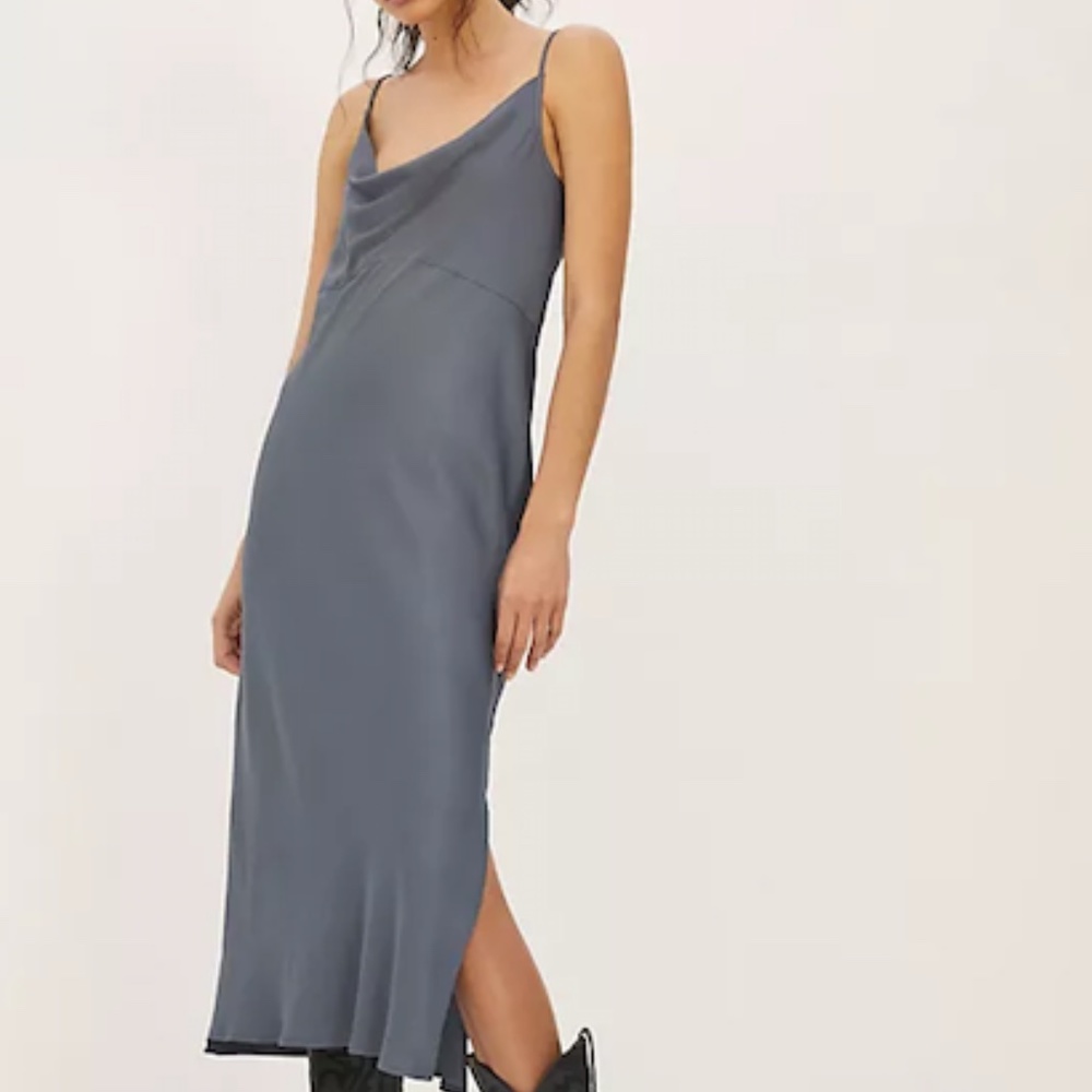 Anthropolgie Elyse Bias Slip Dress Cowl Neck